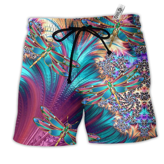 Beach Short / Adults / S Dragonfly Loves Summer Vibes Luxury - Beach Short Reefox - Owls Matrix LTD