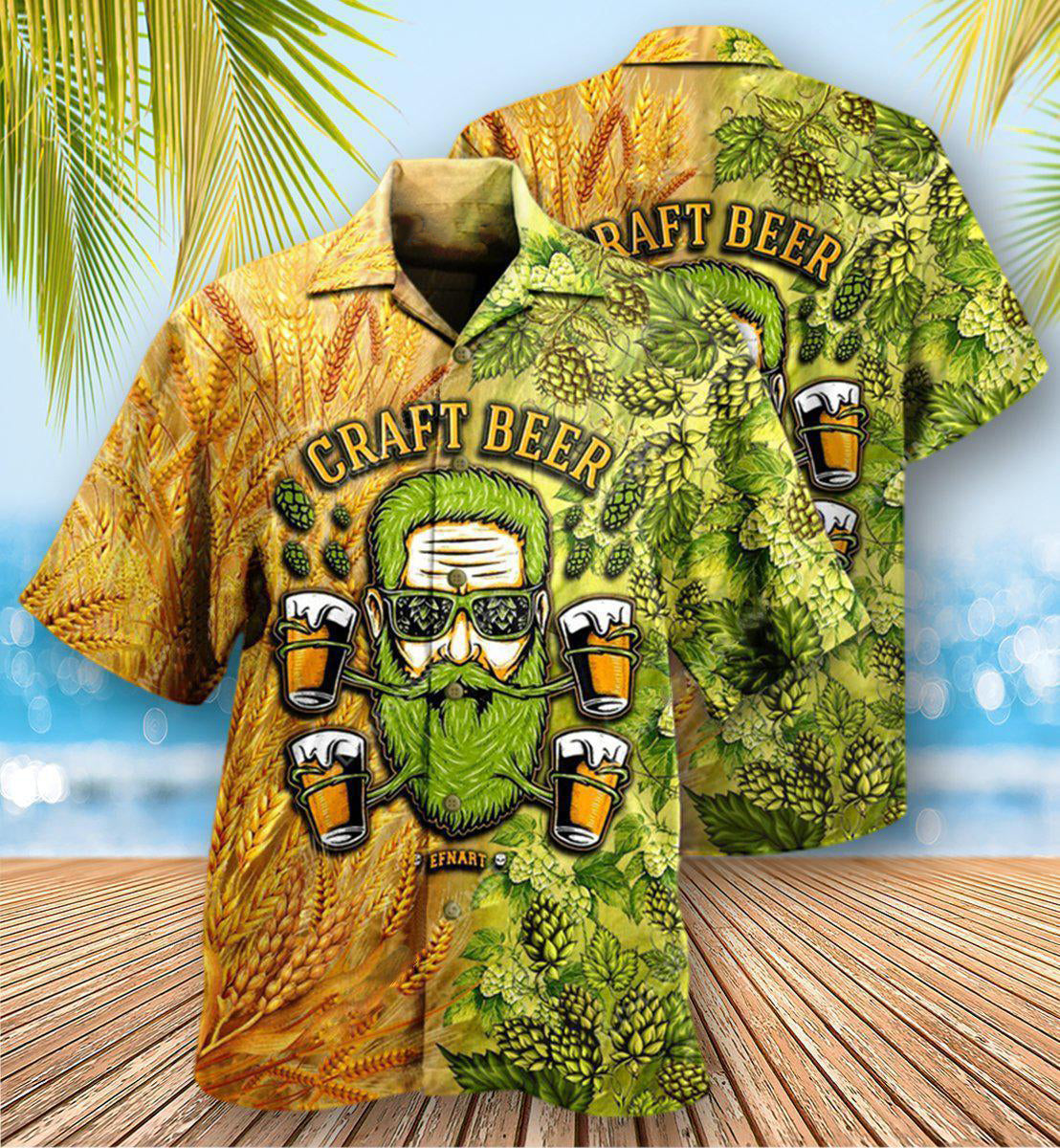 Beer Drink First Think Later - Hawaiian Shirt - Reefox