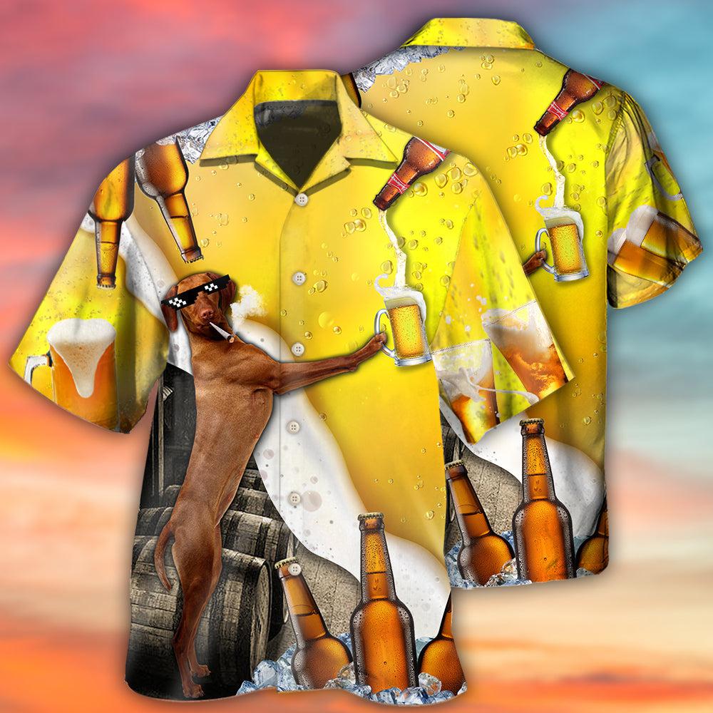 Beer Dachshund With Beer - Hawaiian shirt - Reefox