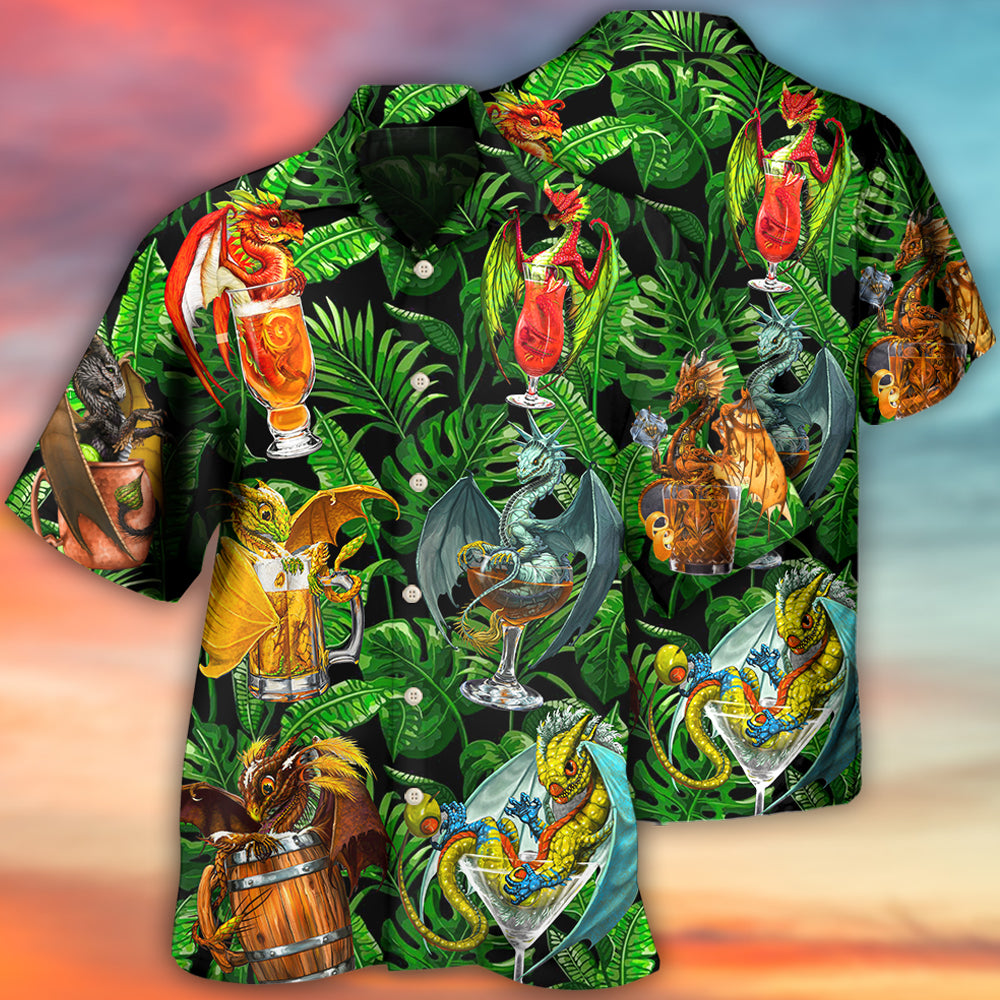 Dragon Drinking Dragon Style - Hawaiian Shirt - Reefox