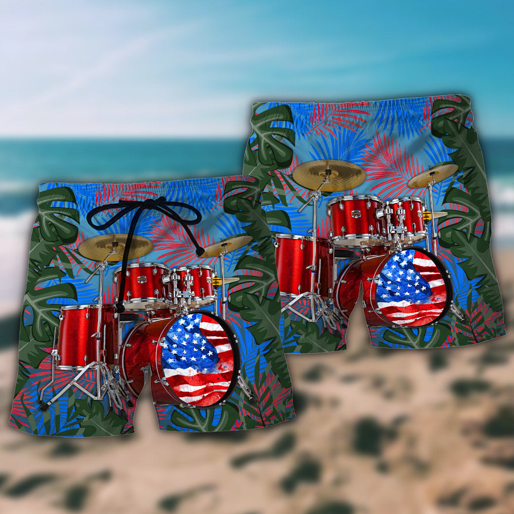 Drum Independence Day America - Beach Short Reefox - Owls Matrix LTD