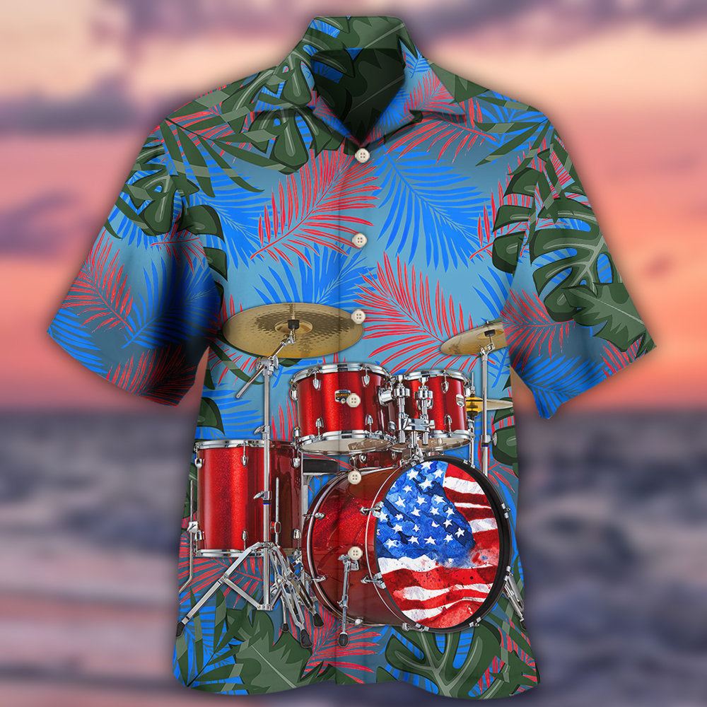 Drum Independence Day America - Hawaiian Shirt - Reefox