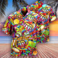 Drum Music Peace Love Drums - Hawaiian Shirt - Reefox