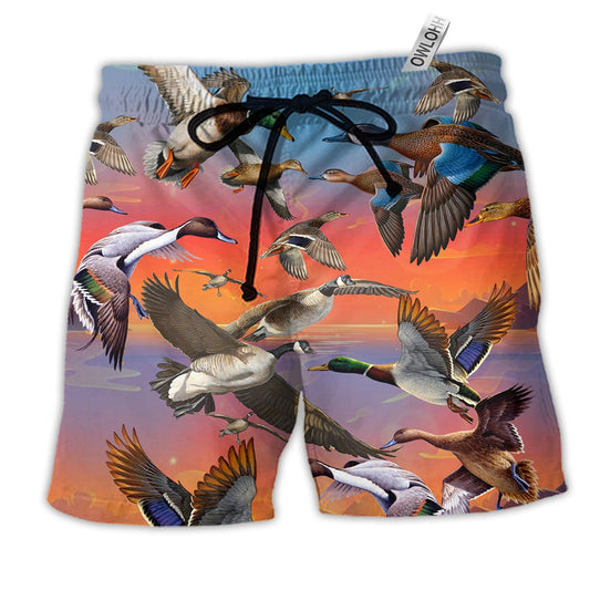 Beach Short / Adults / S Duck The Soul Ducks Is In The Sunset - Beach Short Reefox - Owls Matrix LTD
