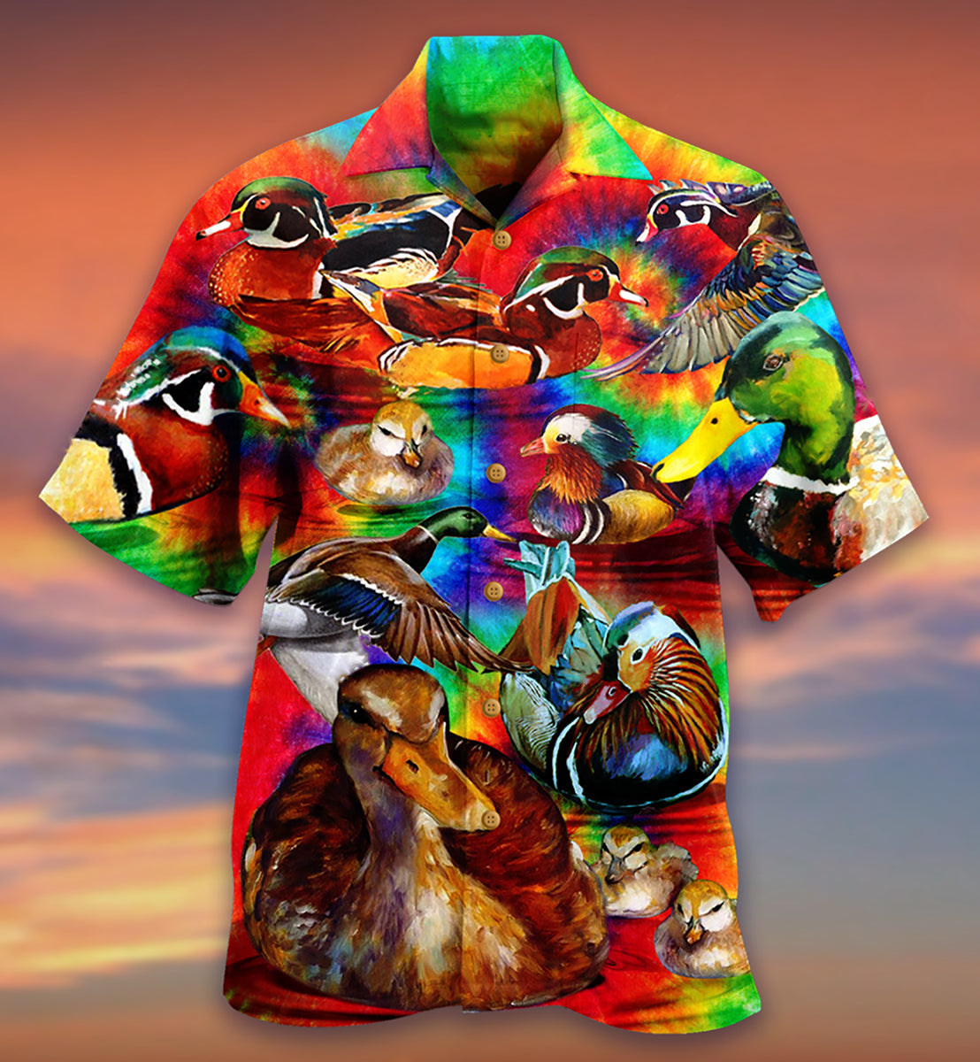 Duck Love Red And Green - Hawaiian Shirt - Reefox