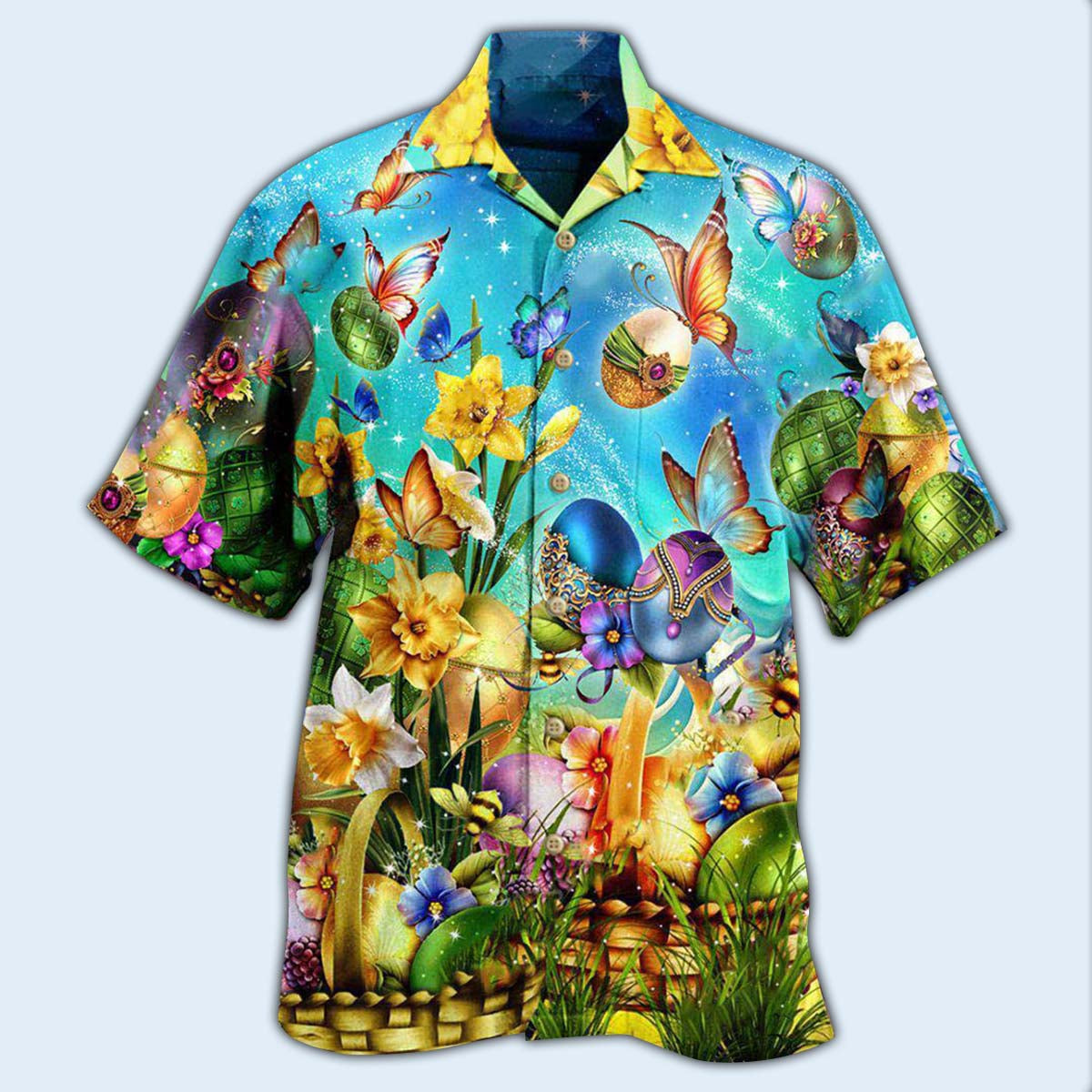 Butterfly Easter Have A Blessed Butterfly - Hawaiian Shirt - Reefox