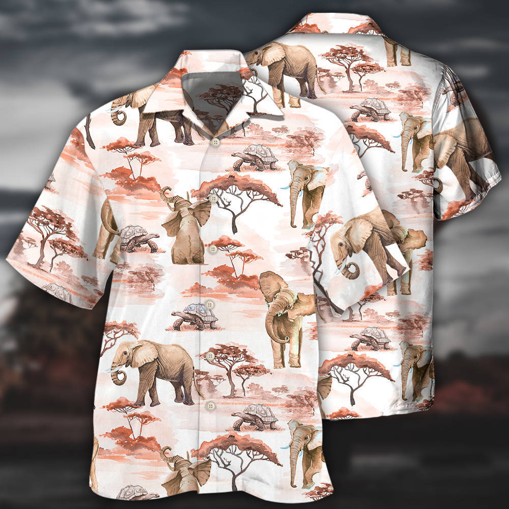 Elephant Cute Elephant Africa - Hawaiian Shirt - Reefox