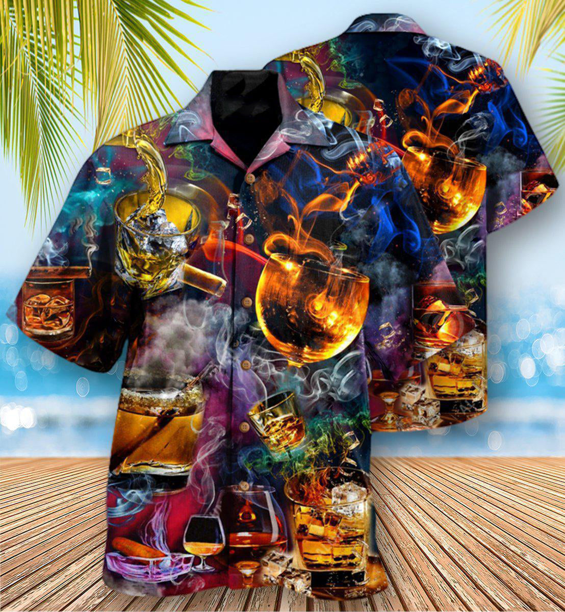 Wine Enjoy Special Drink At Night - Hawaiian Shirt - Reefox