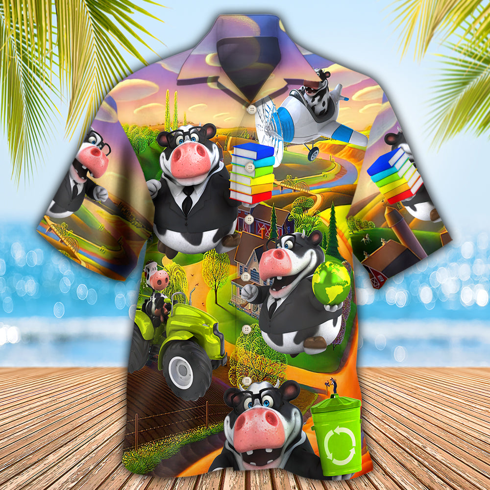Cow Agricultural Teacher - Hawaiian Shirt - Reefox