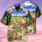 Hamster Animals Eating And Happy In Field - Hawaiian Shirt - Reefox