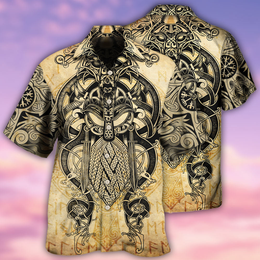 Viking Warrior Blood Pattern Cool Style - Hawaiian Shirt - Reefox