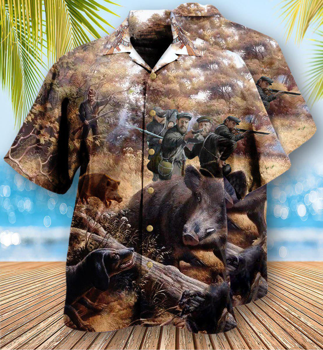 Hunting Fantasy Boar Vintage - Hawaiian Shirt - Reefox