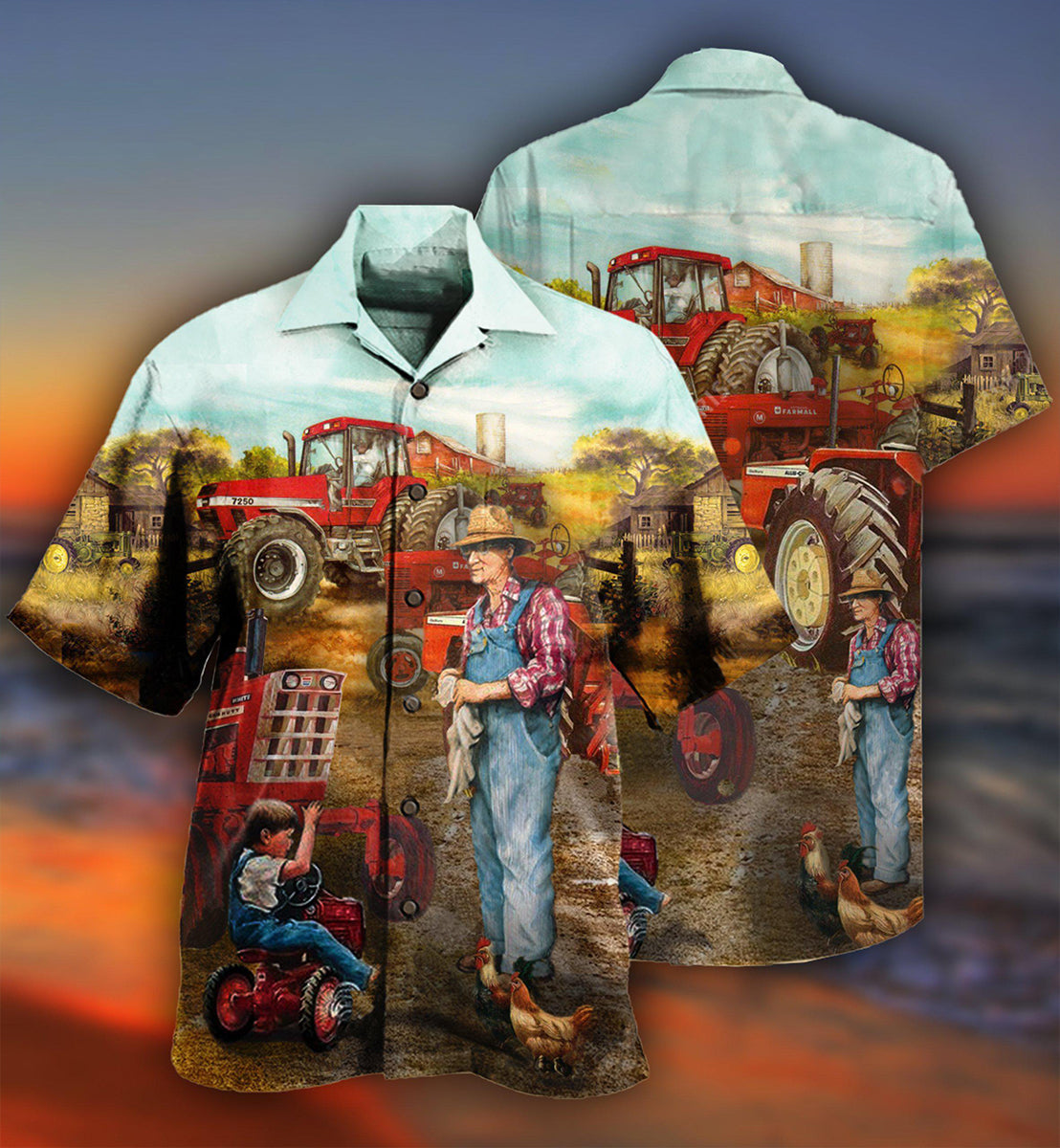 Farm Awesome Fatherhood in Farm - Hawaiian Shirt - Reefox