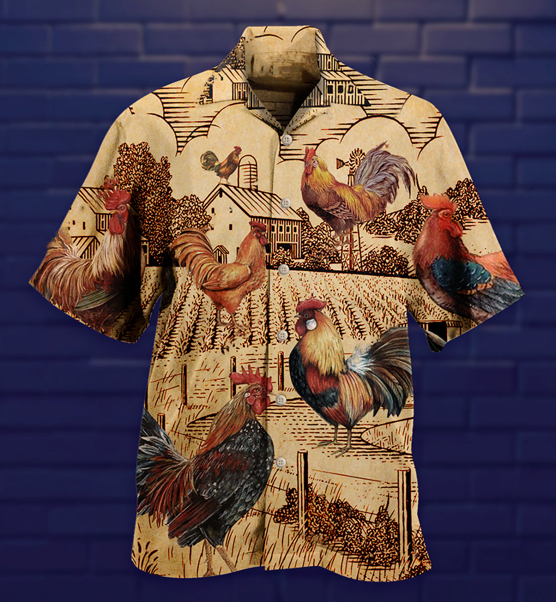 Chicken Love Vintage Style - Hawaiian Shirt - Reefox