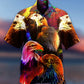 Eagle In Farm Mix Neon - Hawaiian Shirt - Reefox
