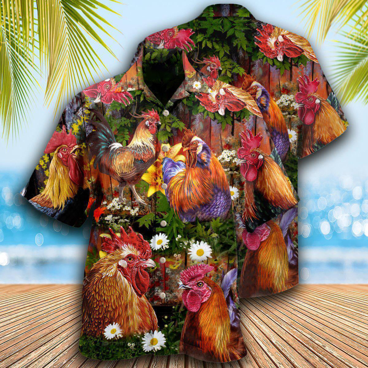 Chicken Rise A Shine Rooster - Hawaiian Shirt - Reefox