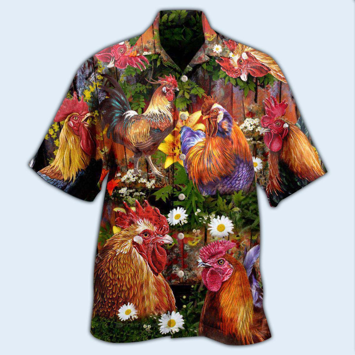 Chicken Rise A Shine Rooster - Hawaiian Shirt - Reefox