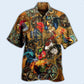 Chicken Rooster Steampunk - Hawaiian Shirt - Reefox