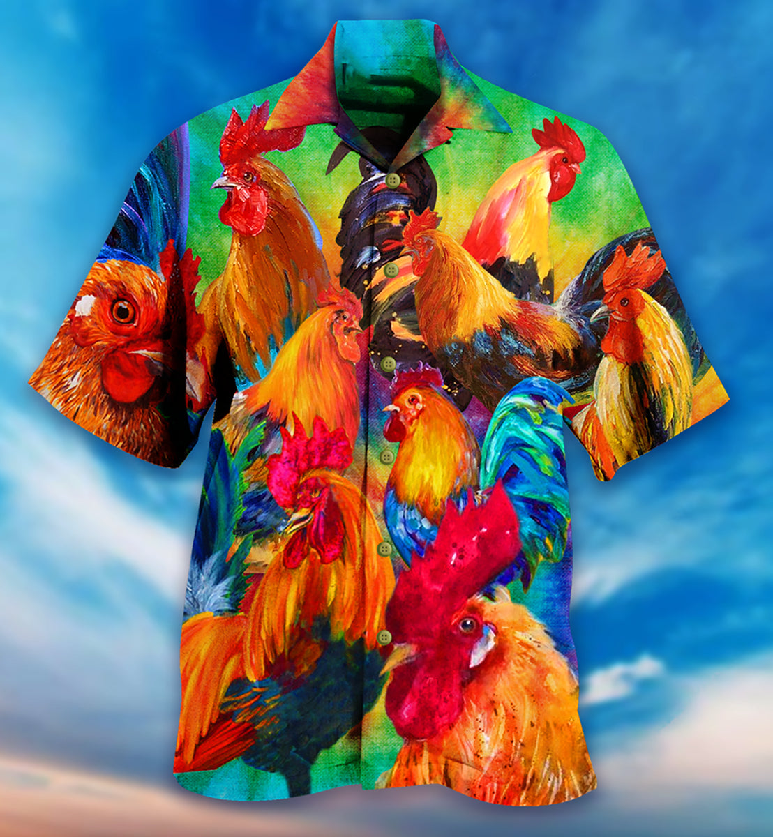 Chicken Rooster Style - Hawaiian Shirt - Reefox