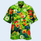 Chicken Roosters Bring Luck Shamrock - Hawaiian Shirt - Reefox