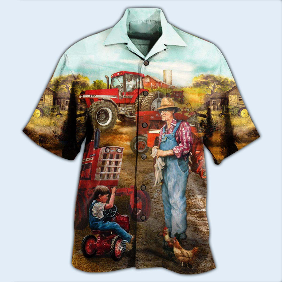 Farm Awesome Fatherhood in Farm - Hawaiian Shirt - Reefox