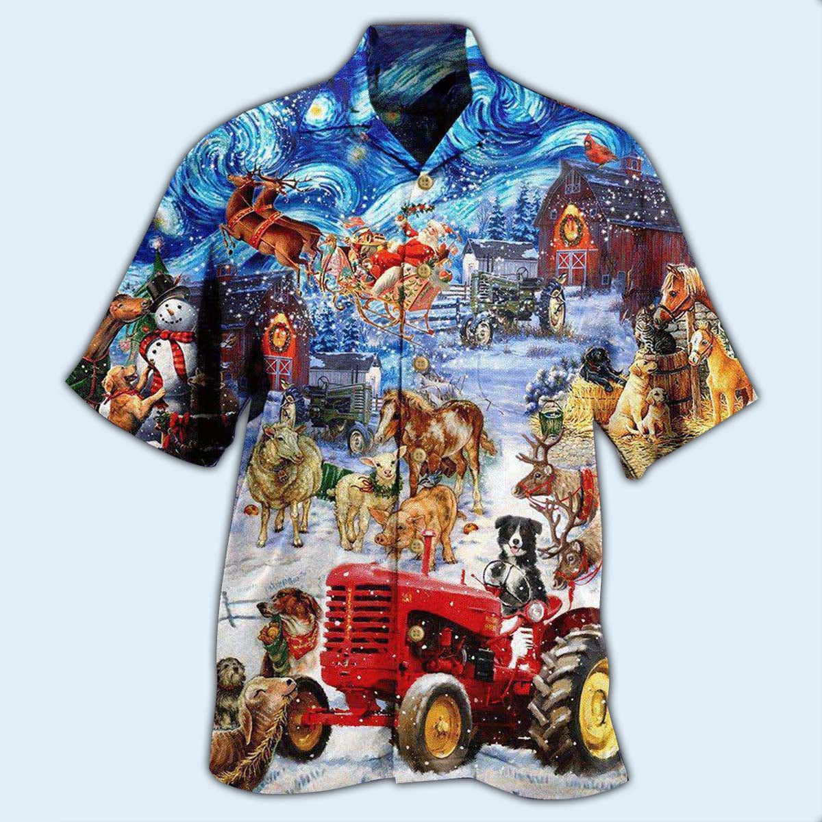 Farm Merry Xmas Lover Forever - Hawaiian Shirt - Reefox