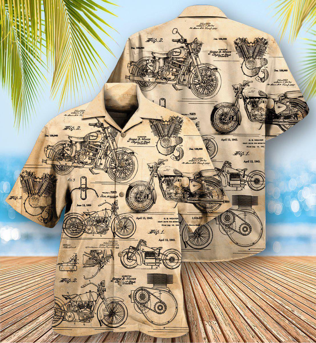 Motorcycle I Search Original Motorcycles - Hawaiian Shirt - Reefox
