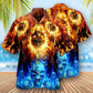 Skull Fire Burning Forever Fire And Water - Hawaiian Shirt - Reefox