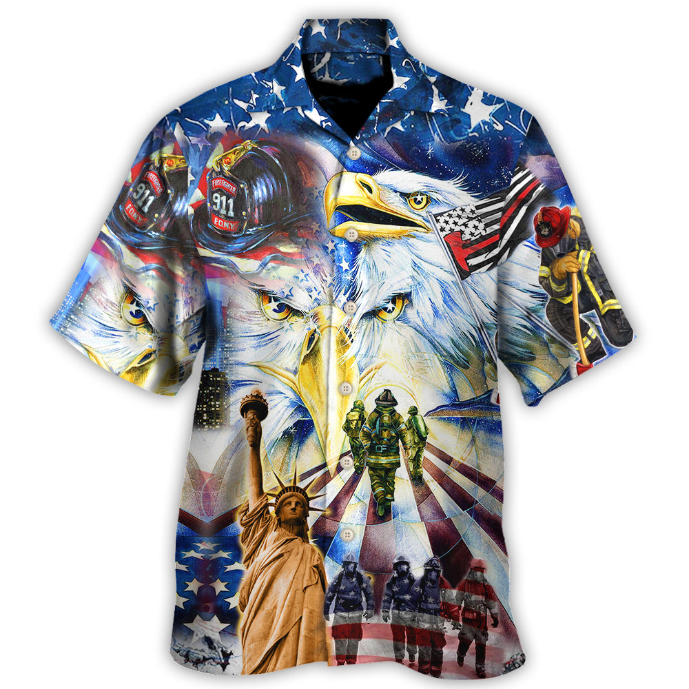 Firefighter America Proud Forever - Hawaiian Shirt - Reefox