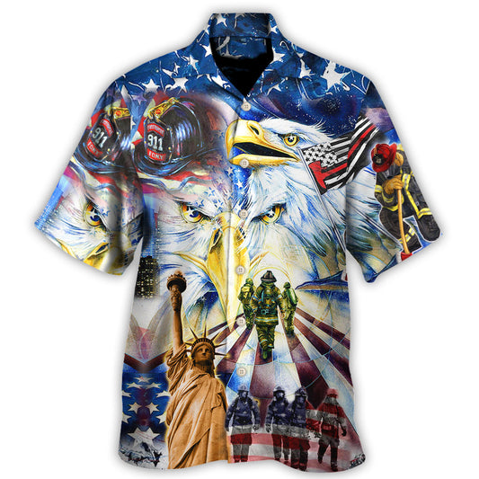 Firefighter America Proud Forever - Hawaiian Shirt - Reefox