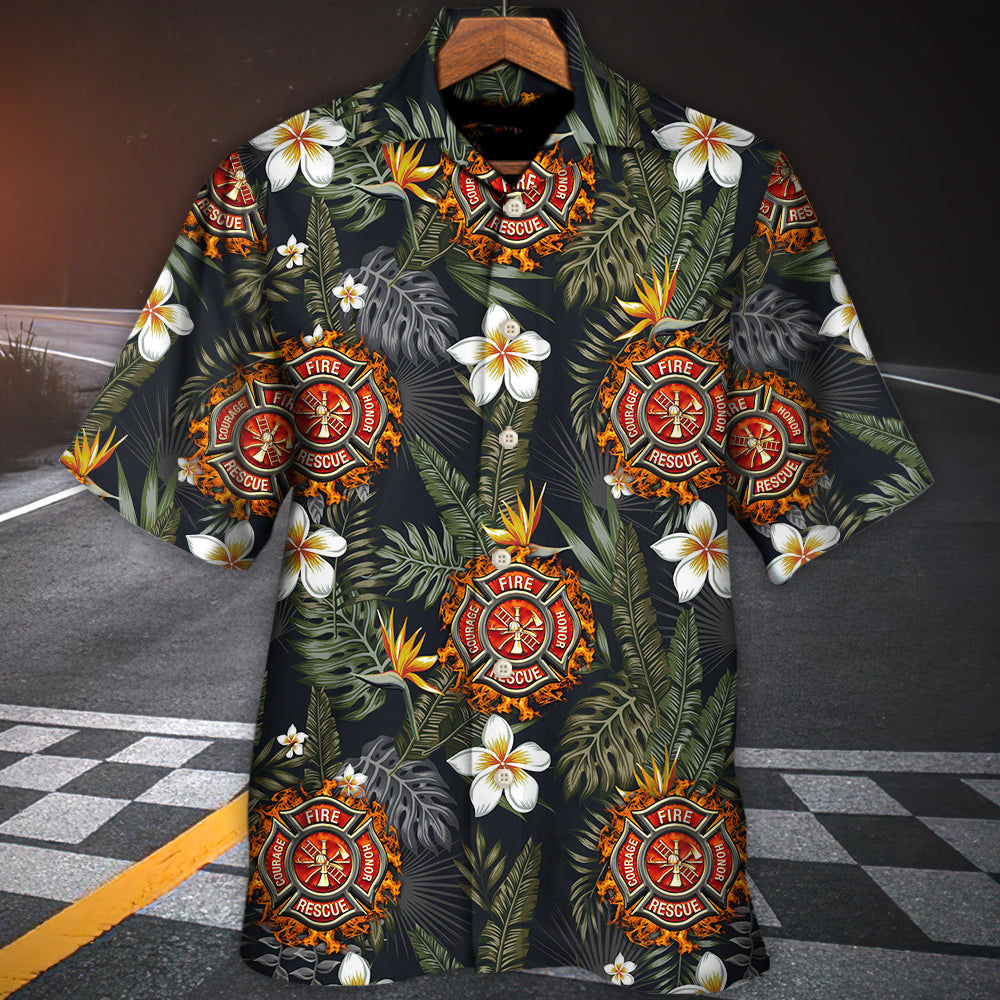 Firefighter Lover Tropical Style - Hawaiian Shirt - Reefox