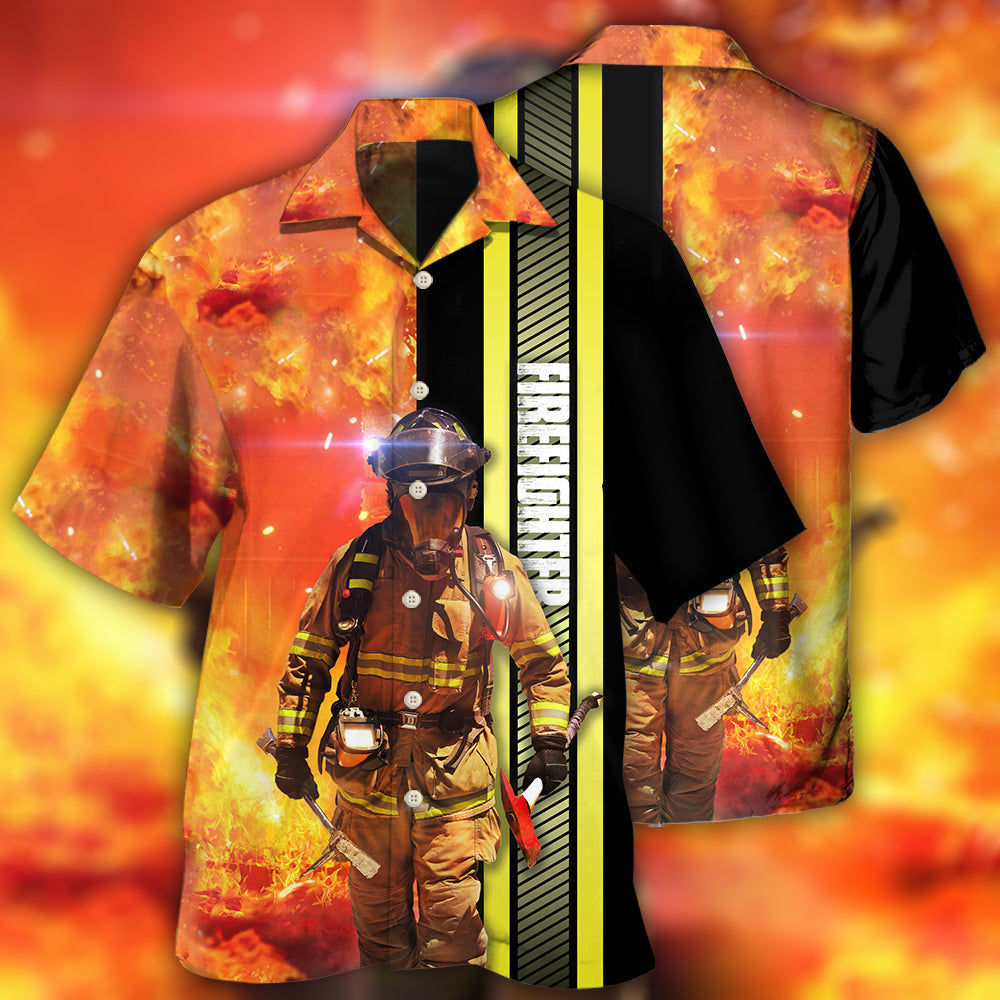 Firefighter Hot Fire - Hawaiian Shirt - Reefox