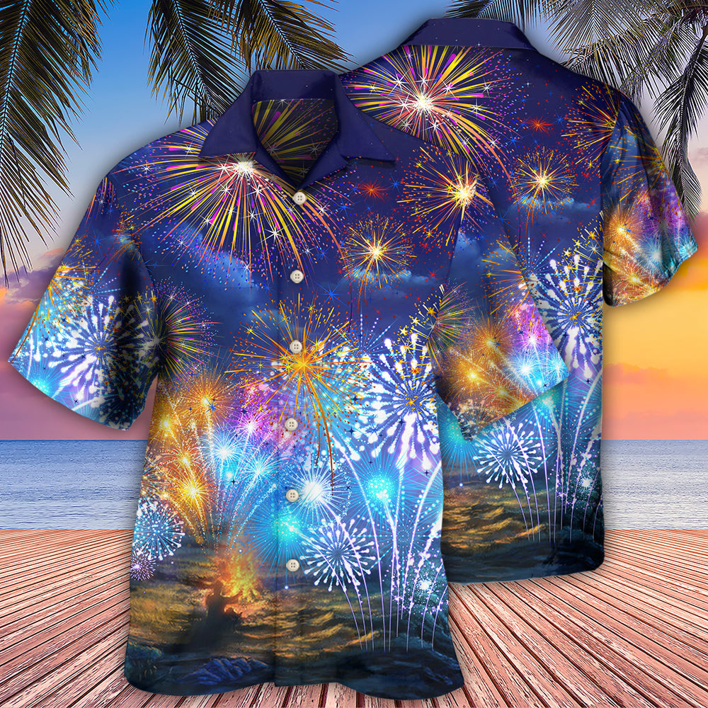 Firework By Night - Hawaiian Shirt - Reefox