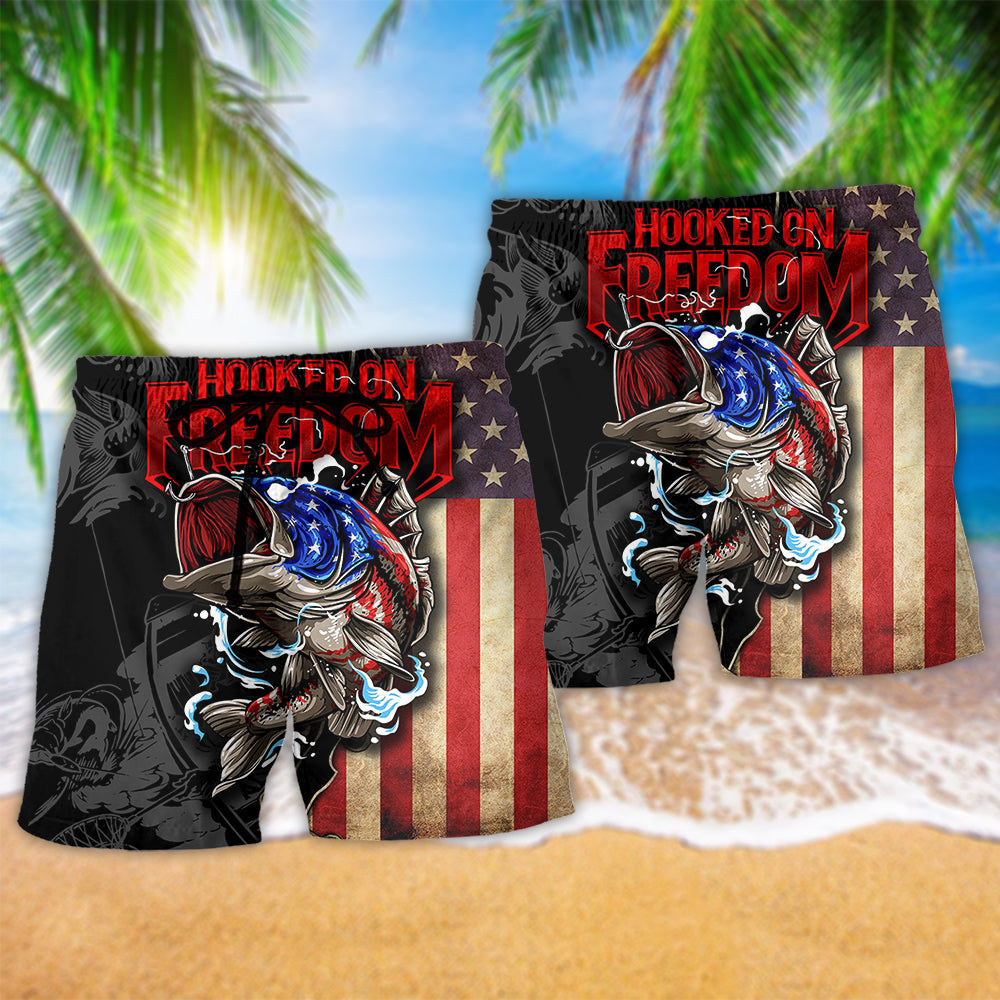 Fishing Hooked On Freedom Cool Style - Beach Short Reefox - Owls Matrix LTD