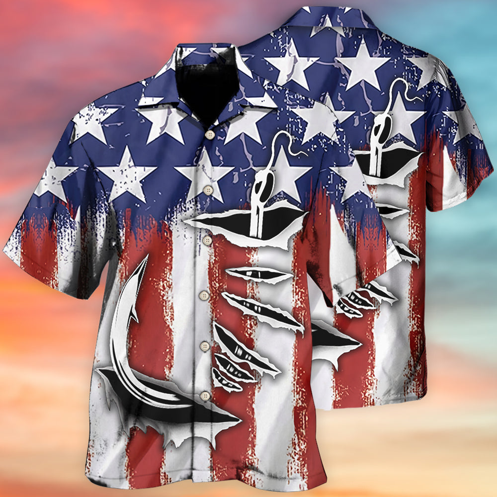 Fishing American Basic Style - Hawaiian Shirt - Reefox