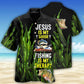 Fishing Is My Therapy Jesus Is My Savior - Hawaiian Shirt - Reefox