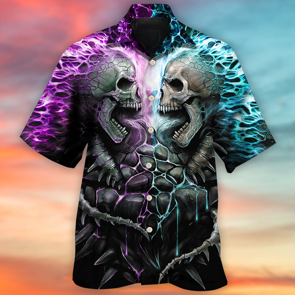Skull Flaming Skull Style - Hawaiian Shirt - Reefox