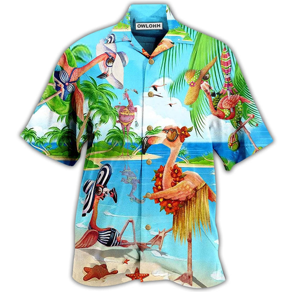 Hawaiian Shirt / Adults / S Flamingo Love Beach Amazing - Hawaiian Shirt - Reefox