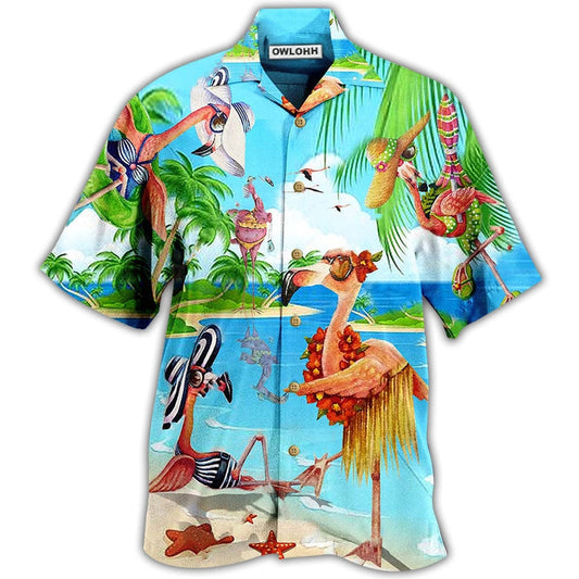 Hawaiian Shirt / Adults / S Flamingo Love Beach Amazing - Hawaiian Shirt - Reefox