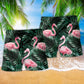 Flamingo Love Life Style Tropical Leaf - Beach Short Reefox - Owls Matrix LTD