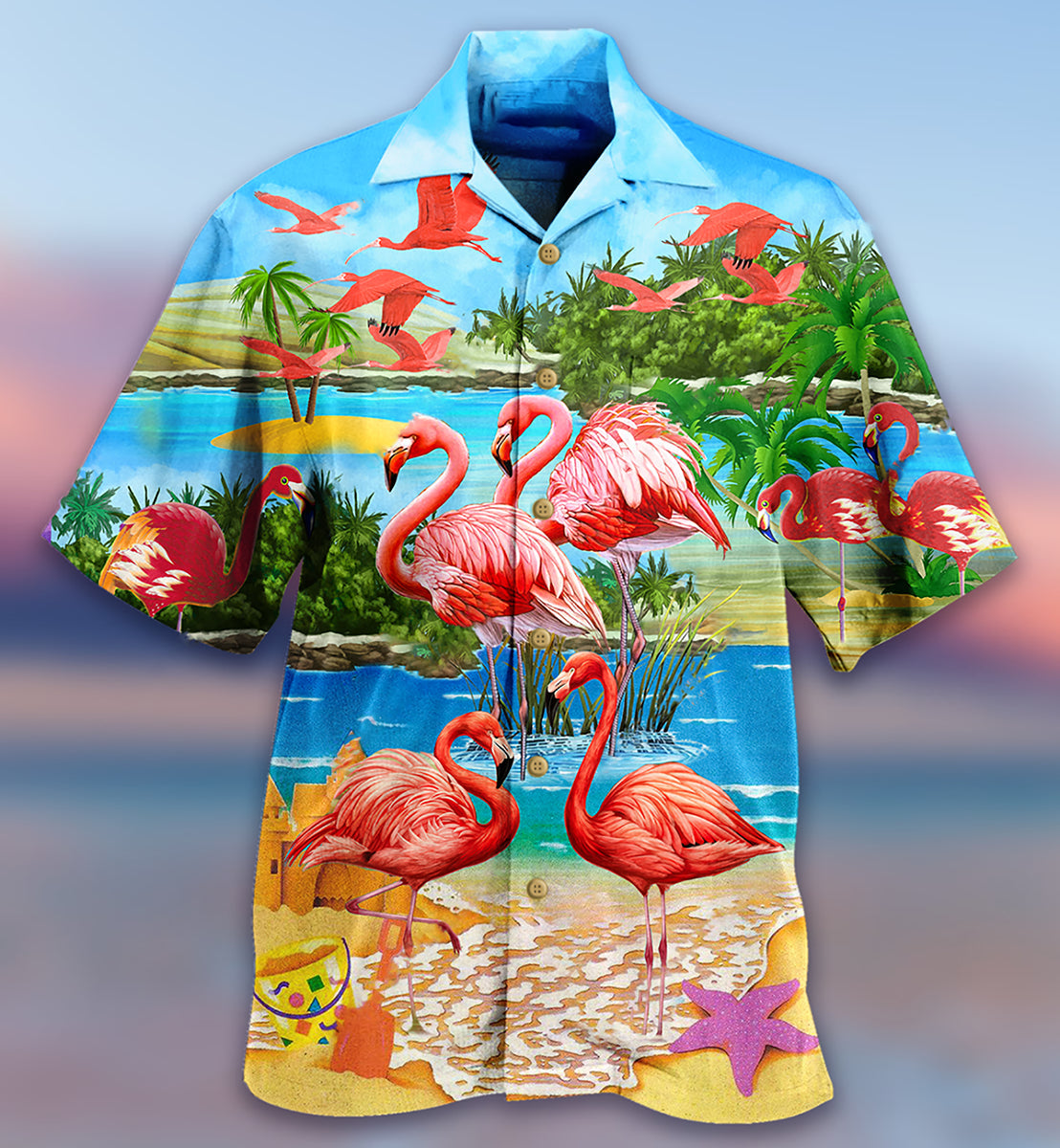 Flamingo Tropical Love Summer Style - Hawaiian Shirt - Reefox