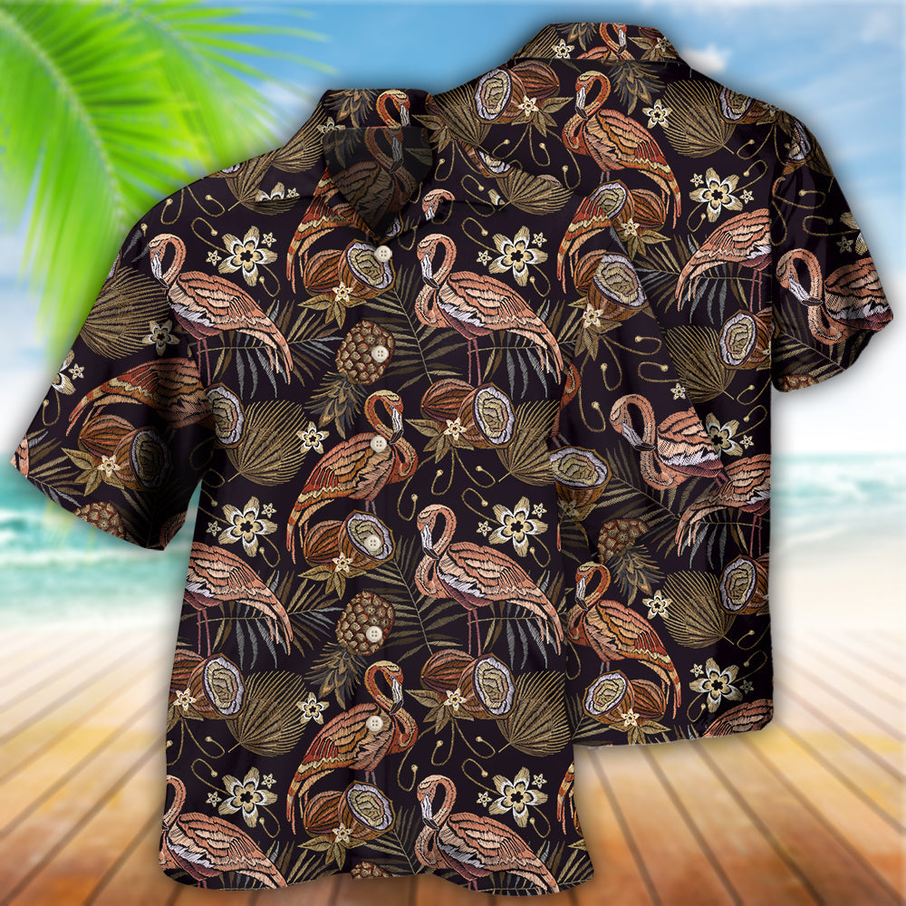 Flamingo Pineapple Vintage Classic - Hawaiian Shirt - Reefox