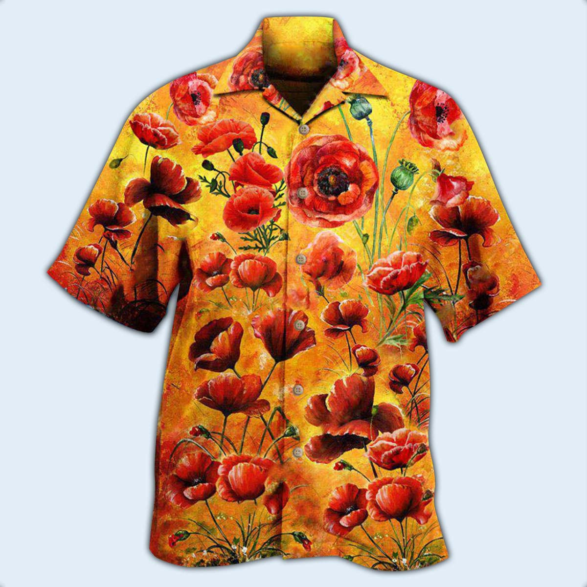 Poppy Flowers Lest We Forget - Hawaiian Shirt - Reefox