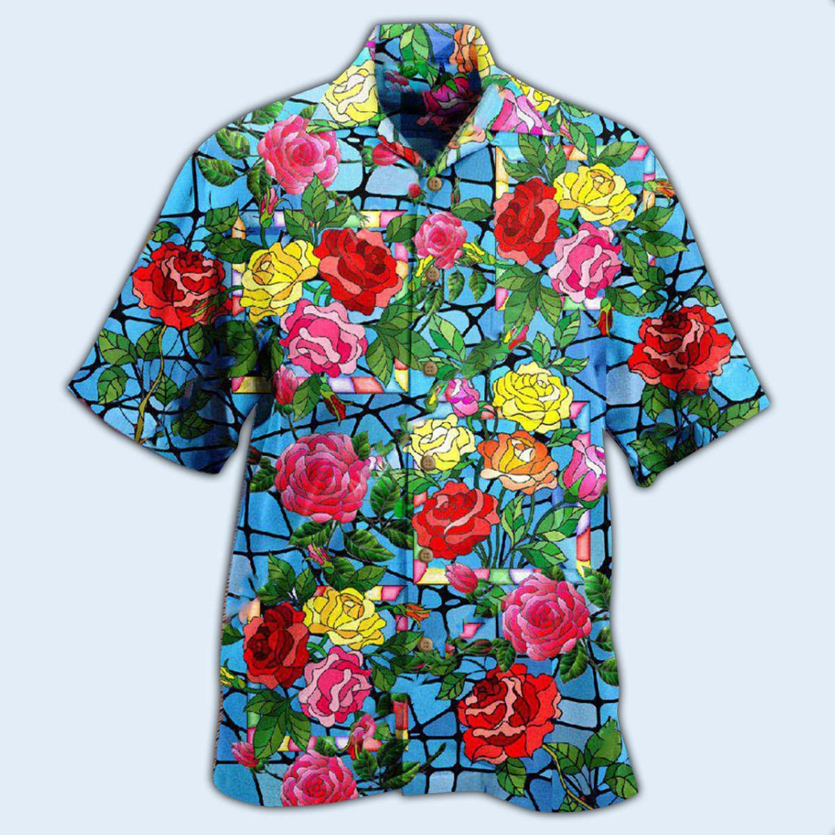 Rose Flowers Love Is A Rose That Blooms Forever - Hawaiian Shirt - Reefox