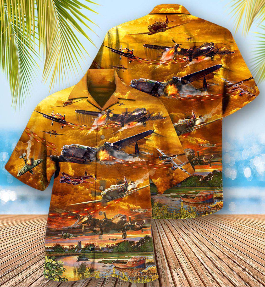 Combat Aircraft Crashing Is What's Dangerous Fire War - Hawaiian Shirt - Reefox