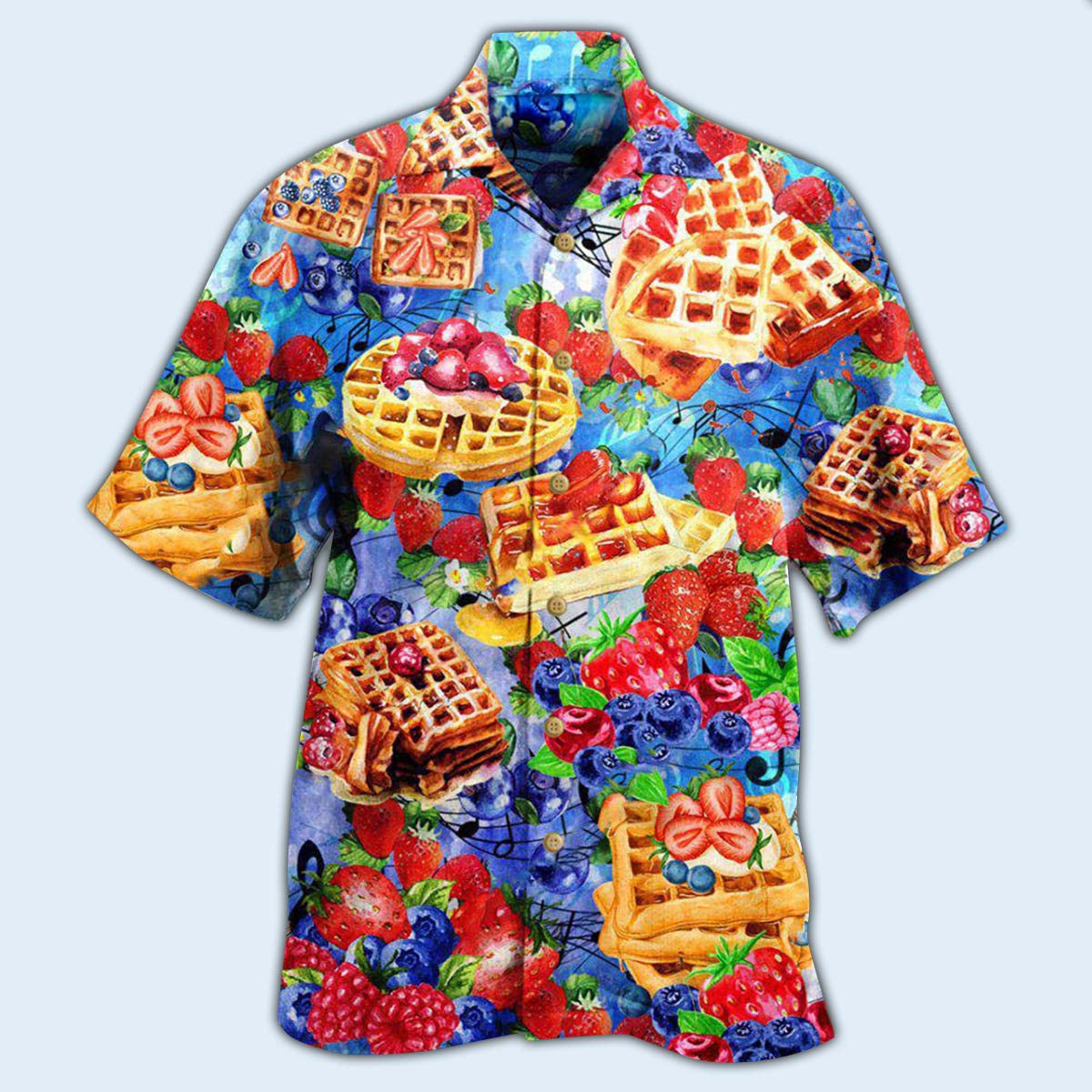 Food Pancake With Strawbery And BlueBery Delicious - Hawaiian Shirt - Reefox
