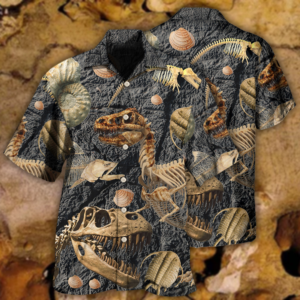Dinosaur Fossils Collection - Hawaiian Shirt - Reefox