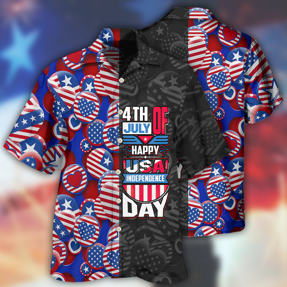 America Independence Day Fourth Of July Happy USA - Hawaiian Shirt - Reefox