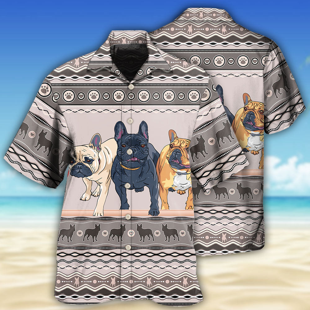 French Bulldog Lovely Pattern - Hawaiian Shirt - Reefox