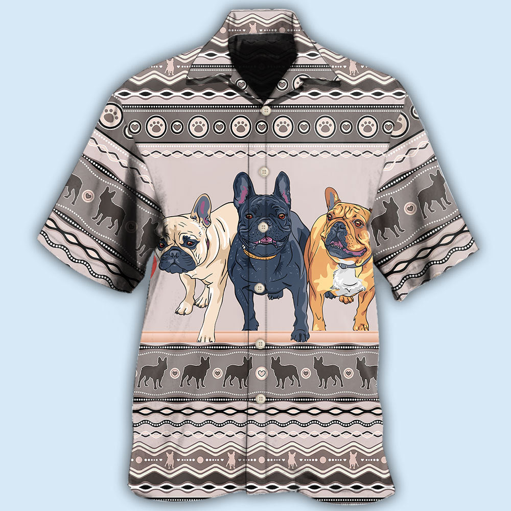 French Bulldog Lovely Pattern - Hawaiian Shirt - Reefox